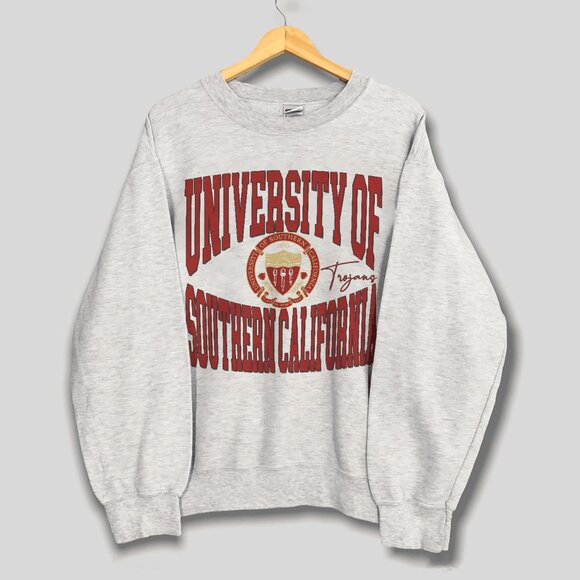 University of Southern California Trojans Sweatshirt, USC Trojans Football Shirt - Picture 1 of 2